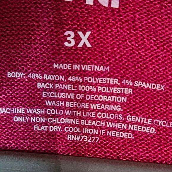 #377 EVRI Maroon Colored Soft Knit Front & Printed Polyester Back - Picture 5 of 5